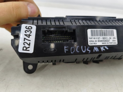 Panel klimatyzacji Ford Focus Mk3 C-Max Mk2 14-19r. lift elektryczne sterowanie nawiewem wentylacją f1et-18c612-dk