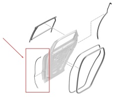 Uszczelka Porsche Cayenne III 9y 17r.- NOWA OE prawa tylna guma drzwi uszczelnienie krawędzi szczeliny drzwi 9y0839718a