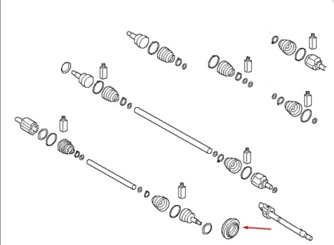 Uszczelka Hyundai Tucson 4 IV Santa FE 4 IV 5 V Palisade 1 I 2 II 14r.- półosi prawej automatycznej skrzyni biegów 45245-3B710
