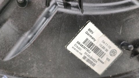 Podnośnik szyb VW Golf 6 VI HB 08-12r. prawa tylna obudowa panel stelaż linki podnoszenia bez silniczka 5k4839730j