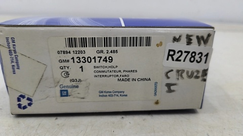 Przełącznik Chevrolet Cruze 1 I 08-16r. pokrętło włącznik świateł EU 13301749