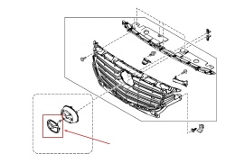 Znaczek Mazda CX-3 14-21r. NOWY przedni znaczek atrapy grilla zderzaka emblemat przód ORYGNALNY d10j-51-730