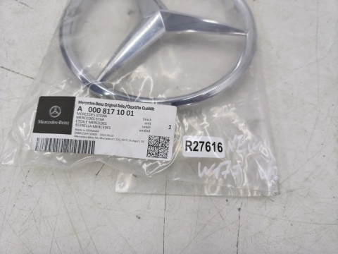 Znaczek Mercedes w177 w247 CLA c118 18r.- NOWY przedni znaczek atrapy 185mm. zderzaka maski emblemat przód ORYGNALNY a0008171001