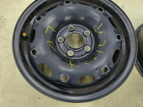 Felgi stalowe VW Polo IV 9n Fox Fabia I Ibiza III Toledo 02r.- 14 cali 5jx14 ET43 5x100 CH57,1 KOMPLET 6q0601027a