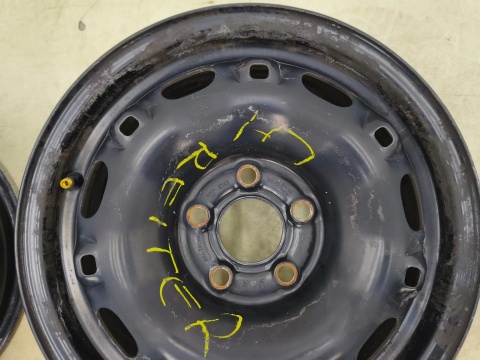 Felgi stalowe VW Polo IV 9n Fox Fabia I Ibiza III Toledo 02r.- 14 cali 5jx14 ET43 5x100 CH57,1 KOMPLET 6q0601027a