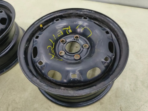 Felgi stalowe VW Polo IV 9n Fox Fabia I Ibiza III Toledo 02r.- 14 cali 5jx14 ET43 5x100 CH57,1 KOMPLET 6q0601027a