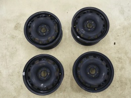 Felgi stalowe VW Polo Ibiza Fabia 2 II Roomster Praktik 07-14r. 15 cali 6jx15 ET43 5x100 CH57,1 KOMPLET 6q0601027m
