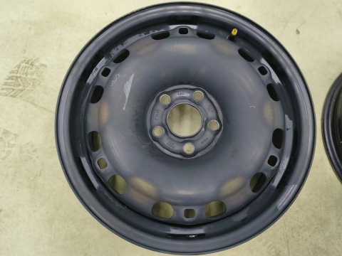 Felgi stalowe VW Polo Ibiza Fabia 2 II Roomster Praktik 07-14r. 15 cali 6jx15 ET43 5x100 CH57,1 KOMPLET 6q0601027m