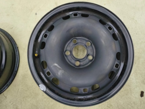 Felgi stalowe VW Polo Ibiza Fabia 2 II Roomster Praktik 07-14r. 15 cali 6jx15 ET43 5x100 CH57,1 KOMPLET 6q0601027m