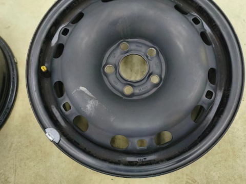 Felgi stalowe VW Polo Ibiza Fabia 2 II Roomster Praktik 07-14r. 15 cali 6jx15 ET43 5x100 CH57,1 KOMPLET 6q0601027m