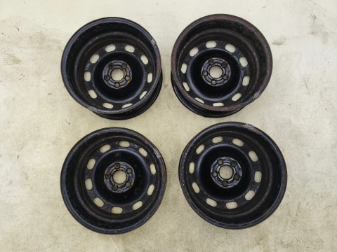 Felgi stalowe VW Golf IV Audi A3 8L Octavia I Leon I 97-06r. 15 cali 6jx15 ET38 5x100 CH57,1 KOMPLET 1j0601027q
