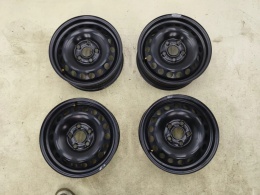 Felgi stalowe VW Golf Touran Caddy Octavia Leon 6jx15 5x112 ET47 CH 57,1 15 cali ORYGINALNE KOMPLET 1k0601027c