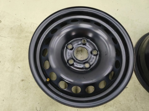 Felgi stalowe VW Golf Touran Caddy Octavia Leon 6jx15 5x112 ET47 CH 57,1 15 cali ORYGINALNE KOMPLET 1k0601027c