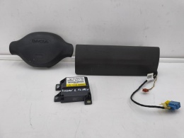 Airbag Dacia Logan I 04-12r. poduszka powietrzna kierownicy zaślepka z poduszką deski moduł KPL 8200748155 8201002828 8200793386