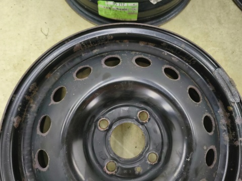 Felgi stalowe Nissan Micra IV K13 10-16r. 15 cali 5,5jx15 4x100 ET50 CH60 ORYGINALNE KOMPLET 40300-ax707