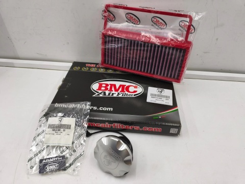 Filtr powietrza BMC Fiat 500 Abarth 500 08-24r. NOWY tuningowy zestaw filtra powietrza z korkiem paliwa ORYGINAŁ 71808390