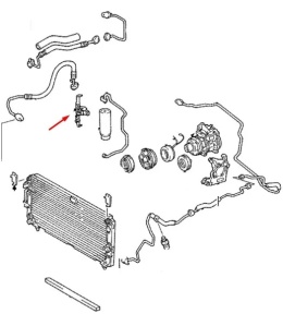 Mocowanie Osuszacza klimatyzacji Toyota Land Cruiser J80 90-97r. 88472-60071