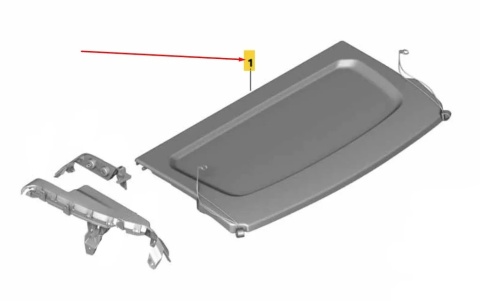 Półka bagażnika BMW 1 F40 F70 19r.- NOWA oryginalna 7448229