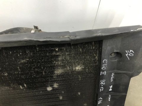 Chłodnica wody Renault Clio 2 II 98-12 Kangoo 98-08 Logan 04-12- wiatrak wentylator chłodnicy 1,2 1,4 1,6 benzyna 8200098036