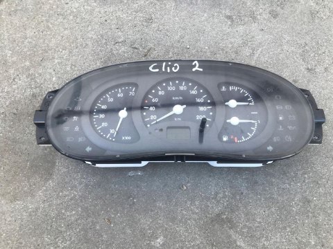 Licznik Renault Clio 2 II 98-12r. zegary obrotomierz prędkościomierz wskaźnik wyświetlacz 7700410432G