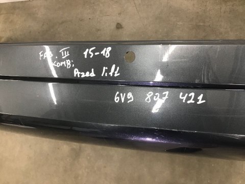 Zderzak tylny Skoda Fabia III 3 kombi 15-18r 6V9807421