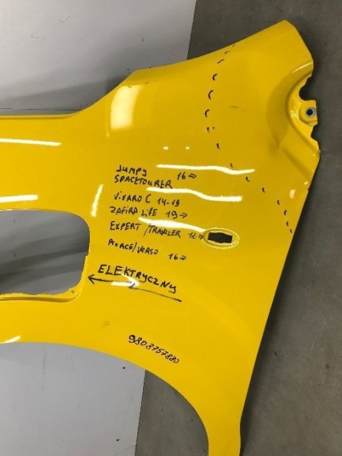 Błotnik Citroen Jumpy Vivaro C Zafira Life Expert Traveler Proace Verso lewy przedni elektryk 9808757880