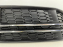 Atrapa Audi A4 B9 S-line kratka zderzaka prawa chrom 15-23r. ORYGINALNA 8w0807682f